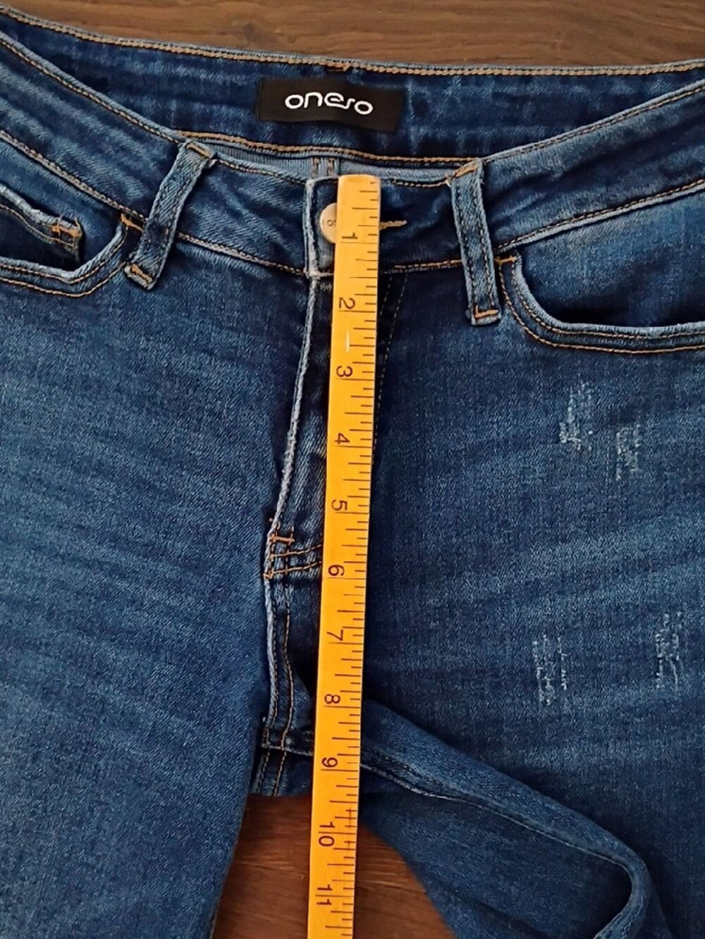 Oneso Women's Wide-Leg Stretch Blue  Jeans Size 26 - Picture 7 of 15